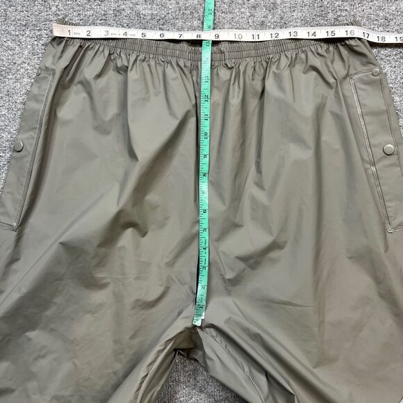 Vintage Columbia Rain Pants Men XL Extra Large Grey Elastic Waist Waterproof PVC - Picture 9 of 14